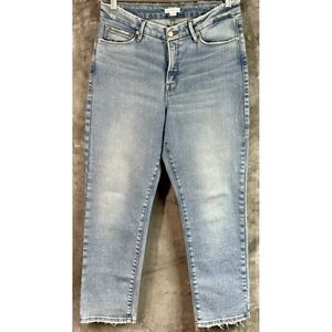 Good American Good Vintage Low Natural Fray BLUE871 Wash sz 10 / 30 (15848)